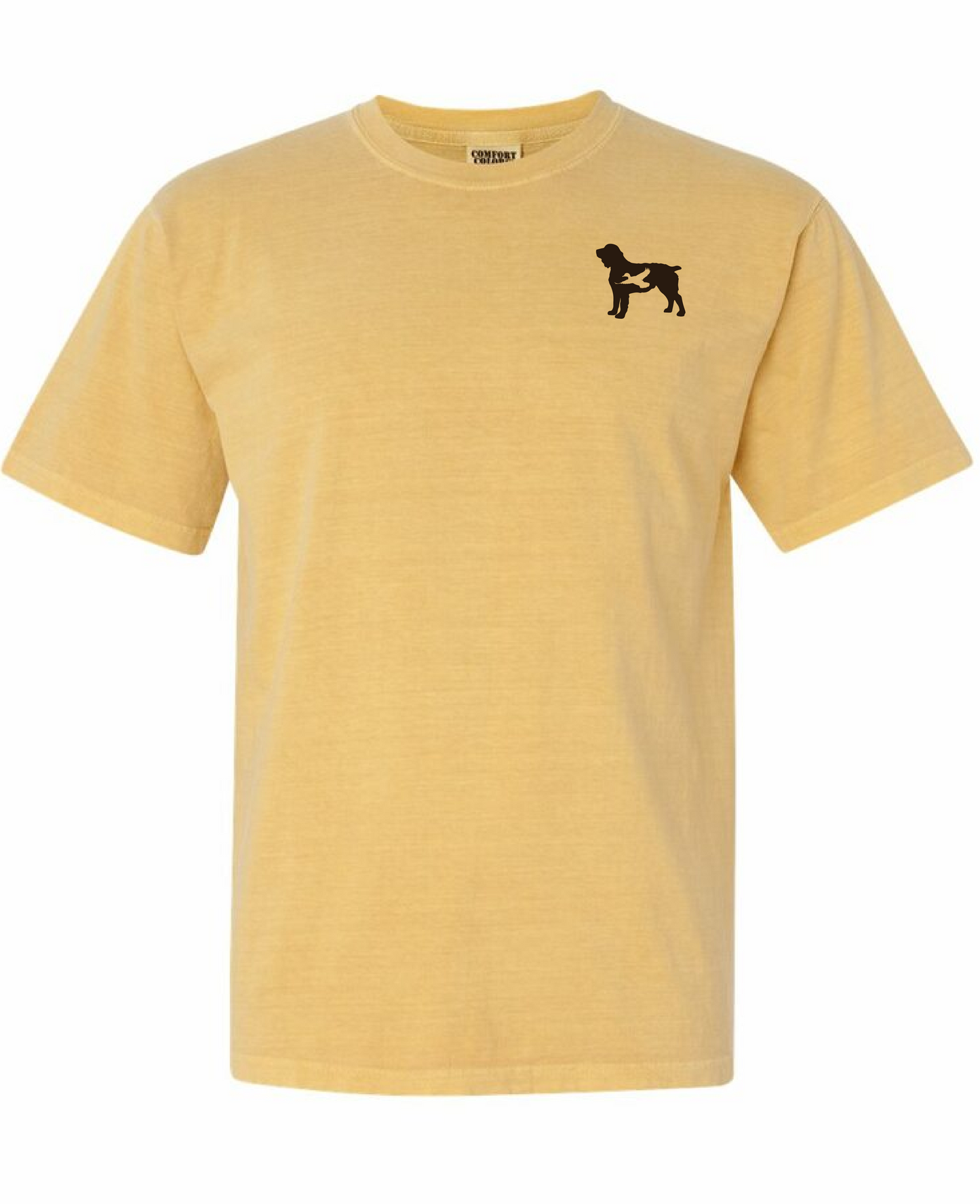 Comfort Colors® Heavyweight Ring Spun Tee - Boykin Spaniel Hunting Silhouette (Mustard)
