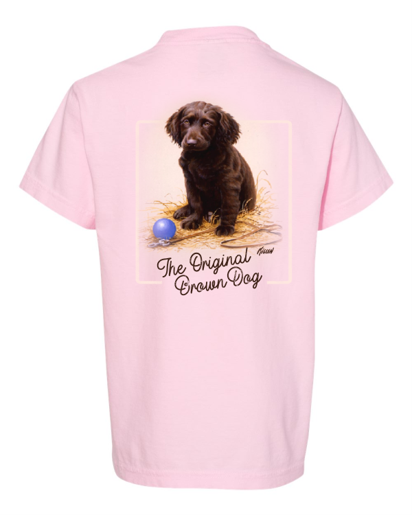 Late for School - Boykin Spaniel Puppy YOUTH Ring Spun Cotton Tee