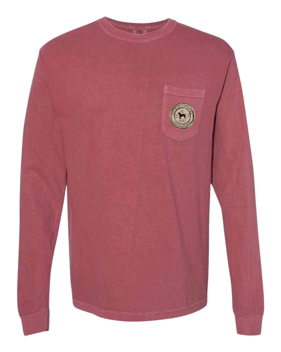Boykin Spaniel 100% Cotton Long Sleeve Pocket Tee - Iconic Boykin Stamp Design