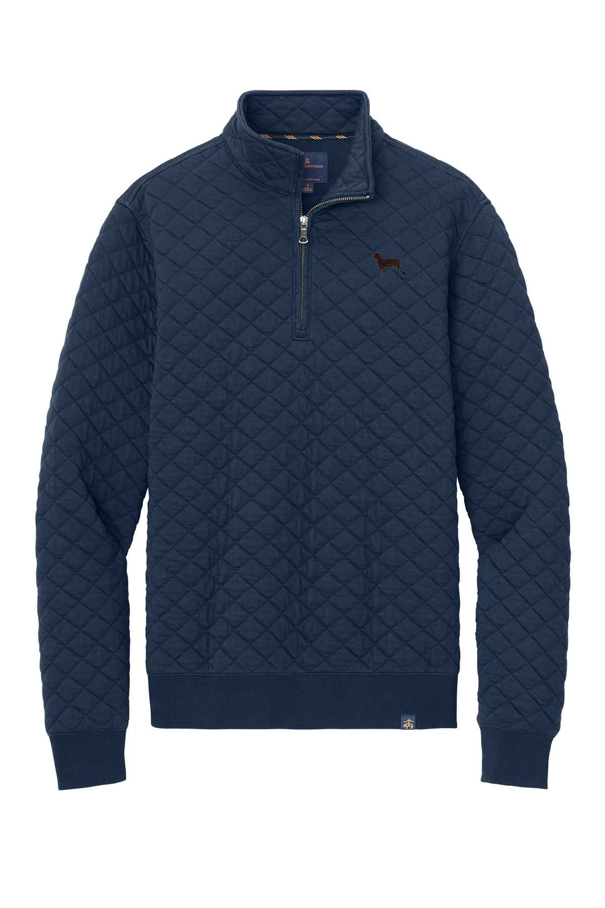 Brooks Brothers® Diamond Quilt 1/4-Zip with Boykin Spaniel Embroidery
