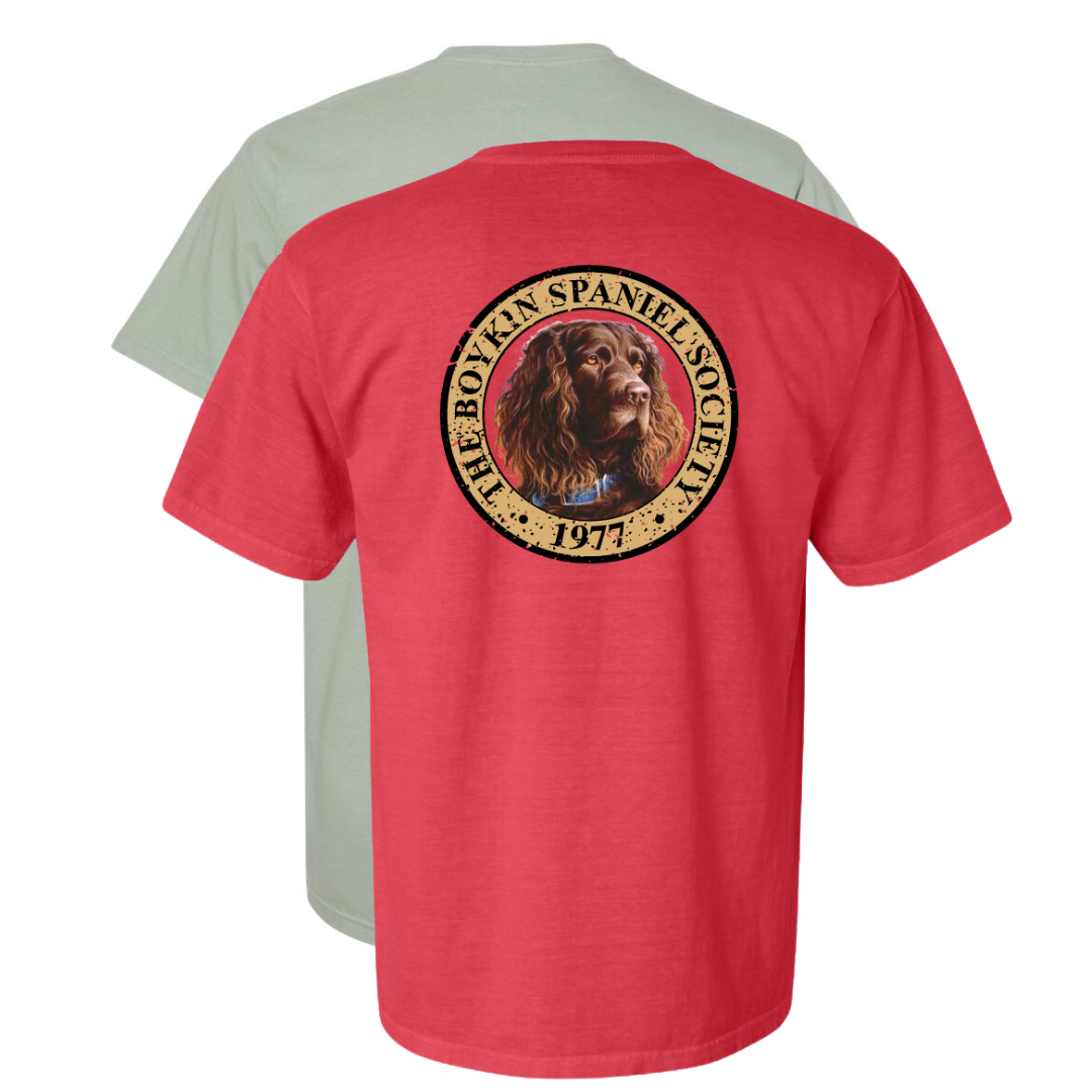 Boykin Spaniel Society Full Color Seal Heavyweight Cotton Tee