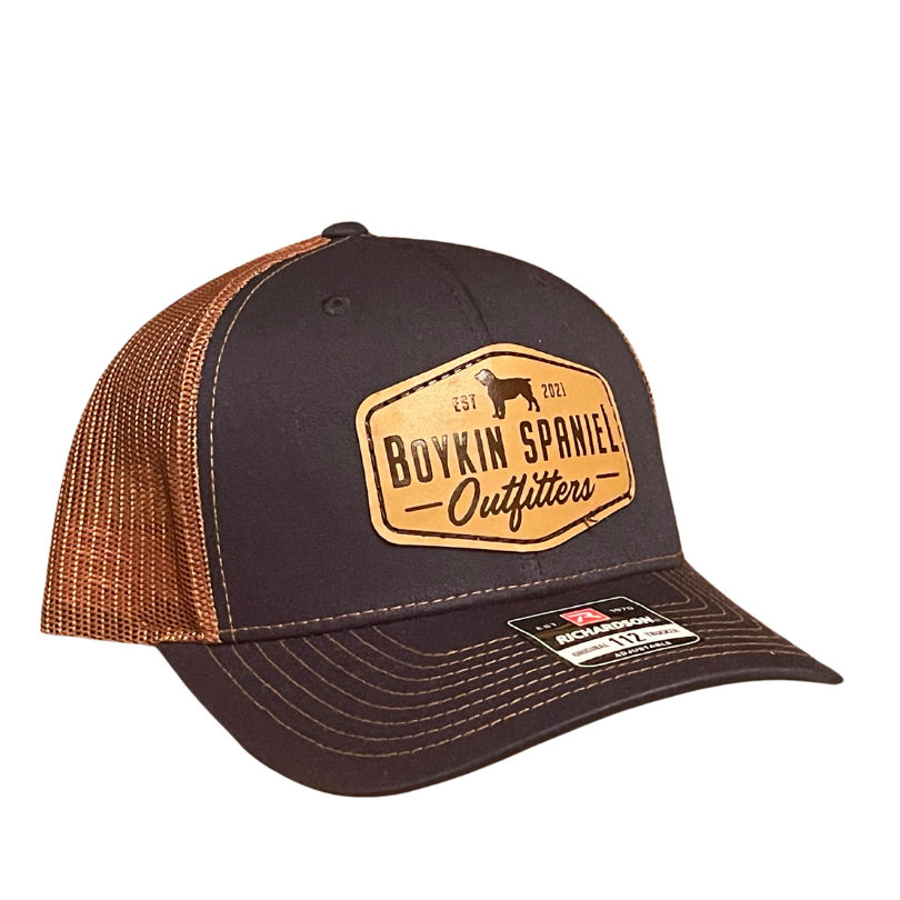 Richardson 112 Navy/Caramel with Boykin Spaniel Outfitters Leather Patch