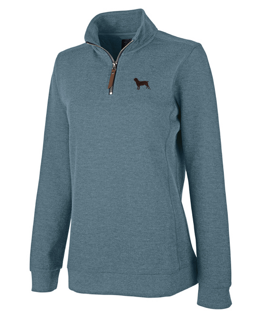 Women's Hudson Quarter Zip Pullover with Boykin Spaniel Society Official Silhouette