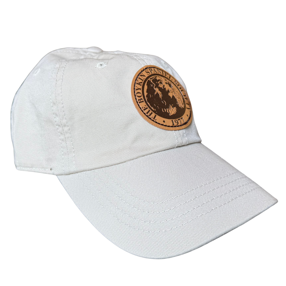 Youth Chino Washed Relaxed Hat – Boykin Spaniel Society Leather Patch
