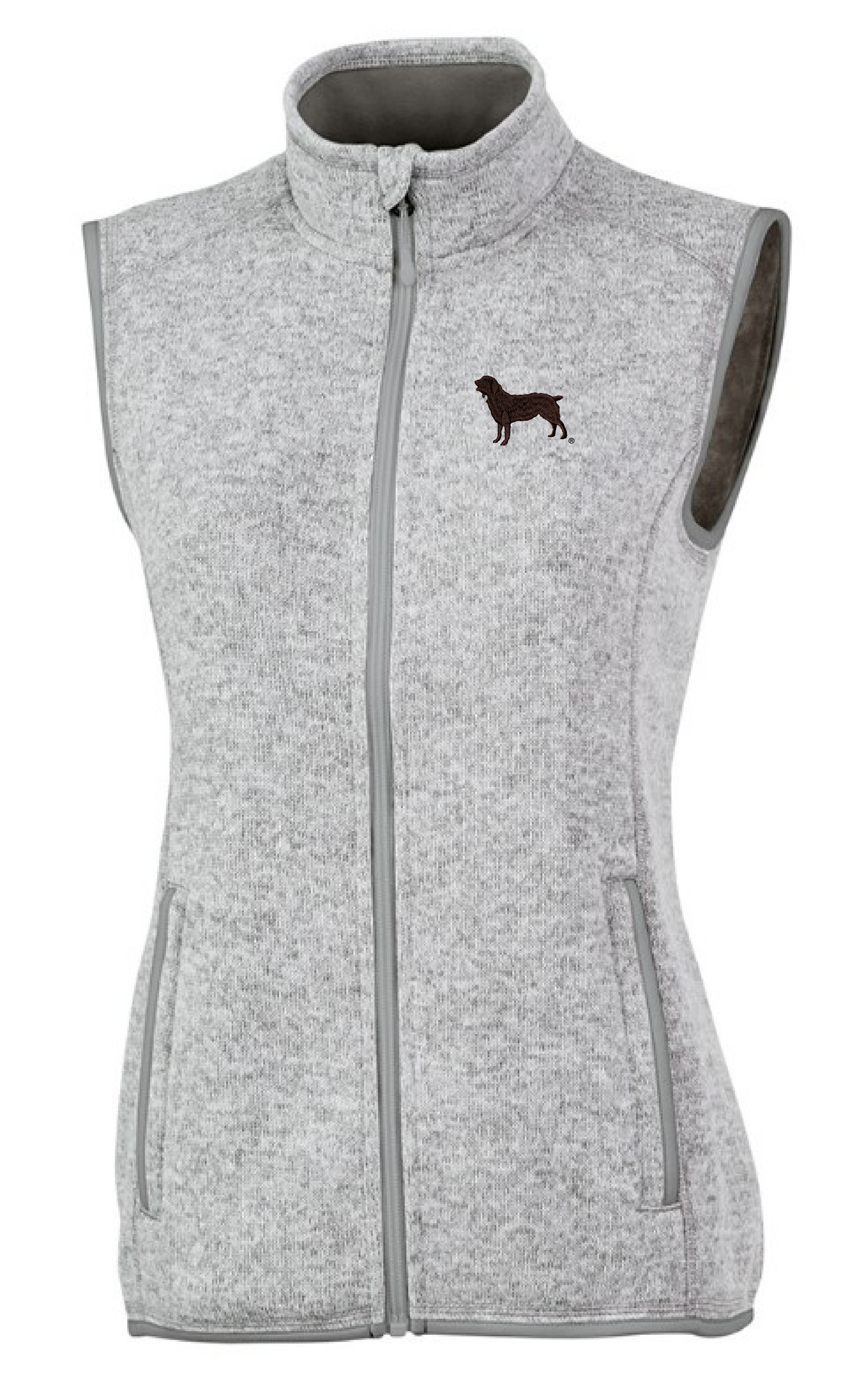 Womens Pacific Heathered Vest with Boykin Spaniel Society Official Silhouette (3 colors)