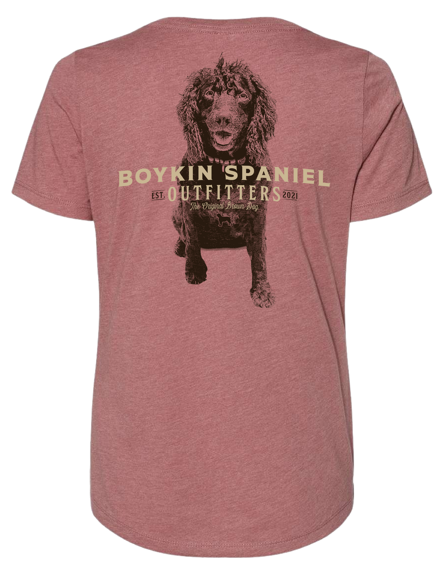 Women's Short Sleeve V-Neck Boykin Spaniel T-Shirt (3 colors)