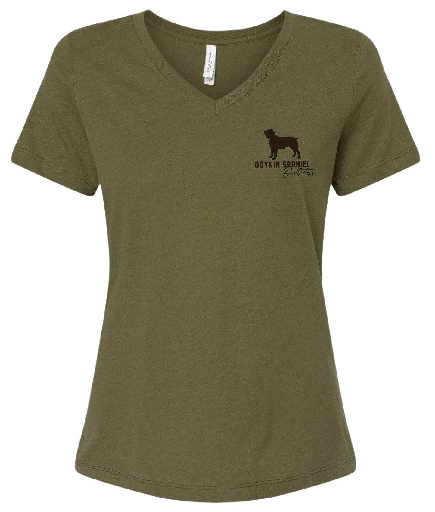 Women's Short Sleeve V-Neck Boykin Spaniel T-Shirt (3 colors)