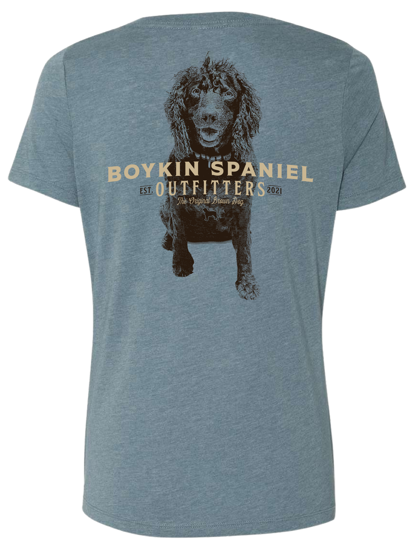 Women's Short Sleeve V-Neck Boykin Spaniel T-Shirt (3 colors)