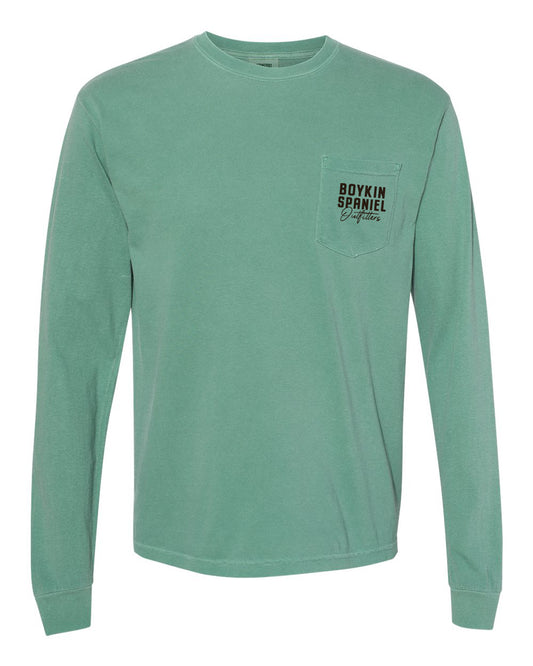 South Carolina's Original Brown Dog - Boykin Spaniel Long Sleeve 100% Cotton Heavyweight Pocket Tee