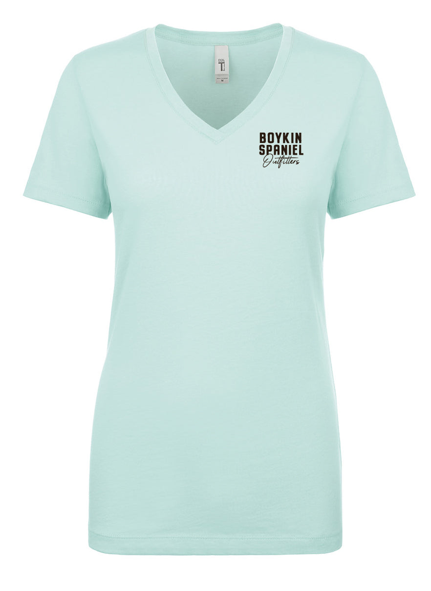 South Carolina's Original Brown Dog - Boykin Spaniel Short Sleeve Lightweight Women's V-Neck
