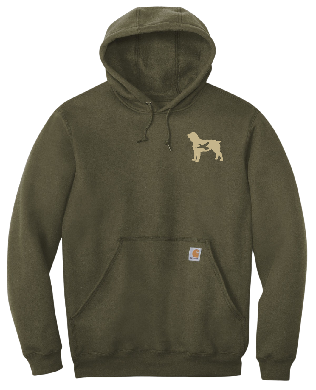 Carhartt Midweight Hooded Sweatshirt with Boykin Spaniel Hunting Sil Boykin Spaniel Outfitters