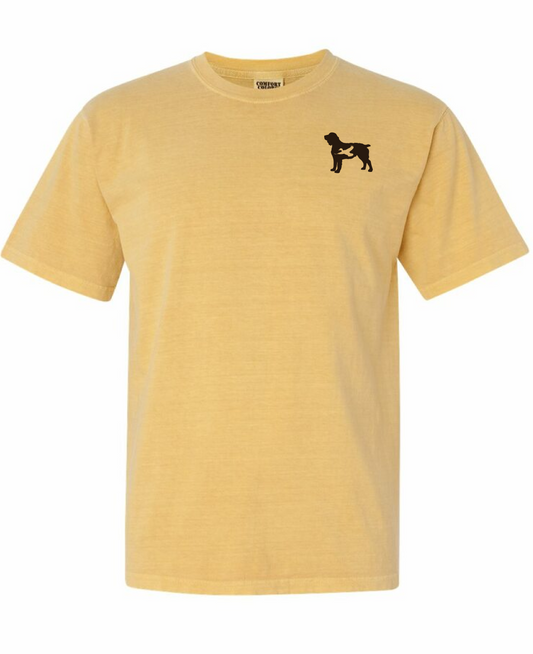 Comfort Colors® Heavyweight Ring Spun Tee - Boykin Spaniel Hunting Silhouette (Mustard)
