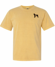 Load image into Gallery viewer, Comfort Colors® Heavyweight Ring Spun Tee - Boykin Spaniel Hunting Silhouette (Mustard)
