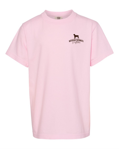 Late for School - Boykin Spaniel Puppy YOUTH Ring Spun Cotton Tee