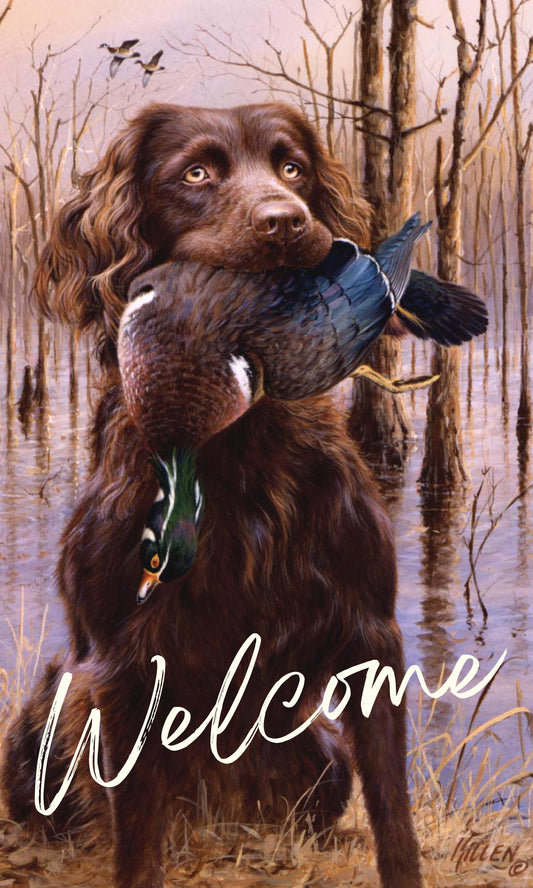 Top Dog - Boykin Spaniel House Flag 3’ X 5’