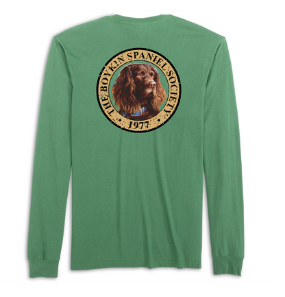 Boykin Spaniel Society Full Color Long Sleeve 100% Cotton Midweight Tee