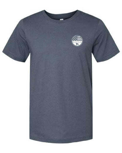 Short Sleeve T-Shirt Subdued American Flag with Boykin Spaniel