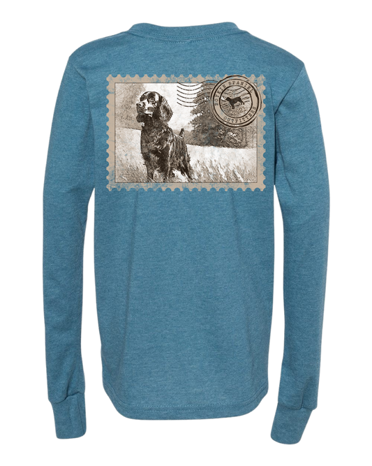Boykin Spaniel YOUTH Long Sleeve Tee - Iconic Boykin Stamp Design