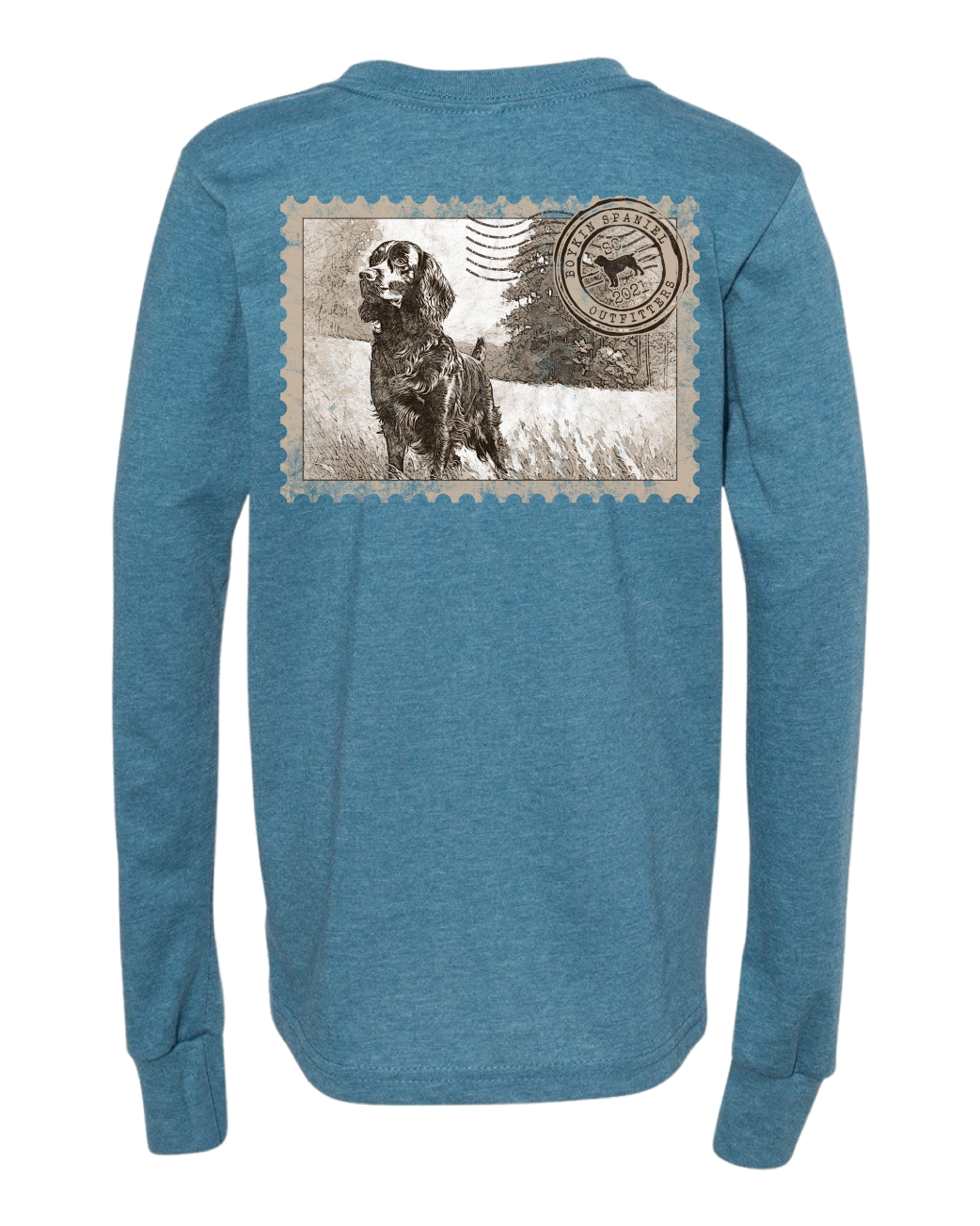 Boykin Spaniel YOUTH Long Sleeve Tee - Iconic Boykin Stamp Design