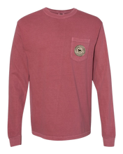 Load image into Gallery viewer, Boykin Spaniel 100% Cotton Long Sleeve Pocket Tee - Iconic Boykin Stamp Design
