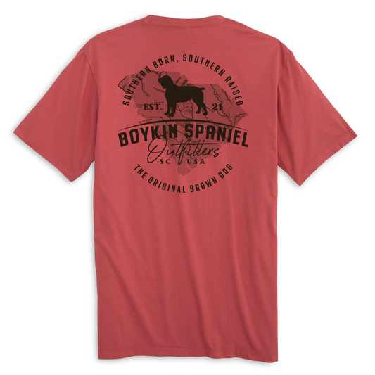 South Carolina's Original Brown Dog - Boykin Spaniel Short Sleeve 100% Cotton Pocket Tee