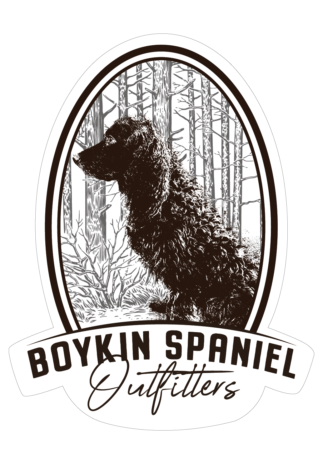 Boykin Spaniel Vinyl Decal - Vintage Boykin Spaniel