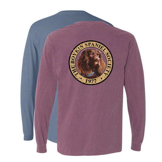 Boykin Spaniel Society Full Color Long Sleeve 100% Cotton Heavyweight Tee