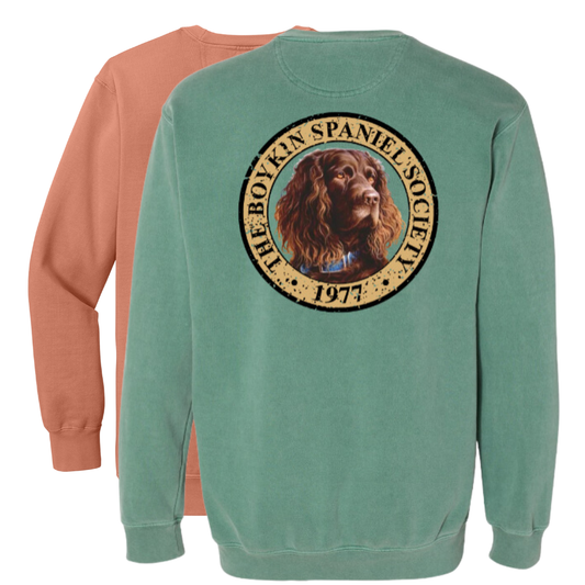 Boykin Spaniel Society Full Color Seal Crewneck Sweatshirt (2 colors)