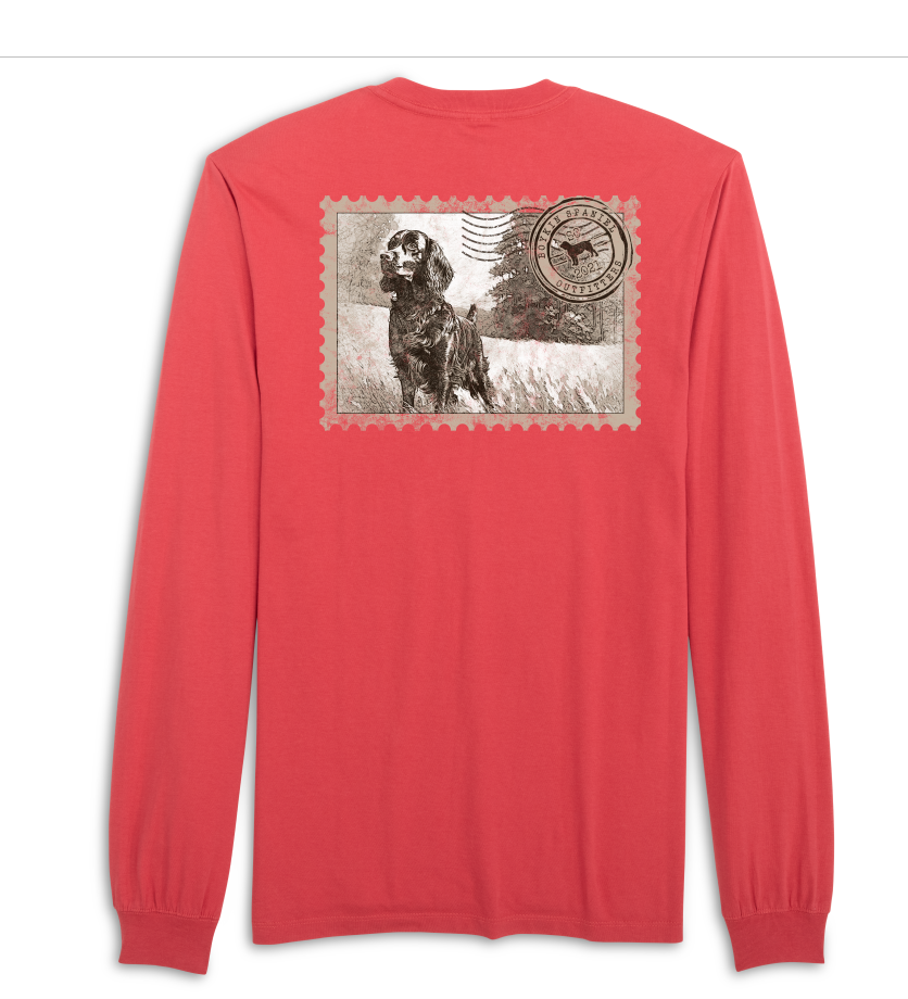 Boykin Spaniel 100% Cotton Long Sleeve Tee - Iconic Boykin Stamp Design