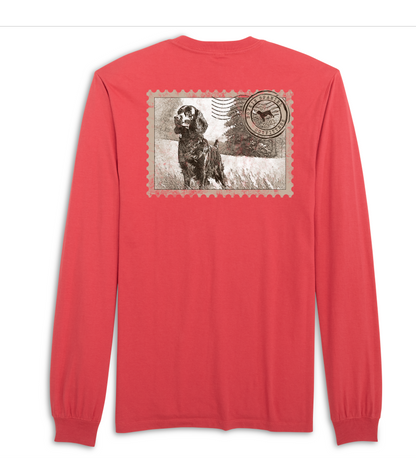 Boykin Spaniel 100% Cotton Long Sleeve Tee - Iconic Boykin Stamp Design
