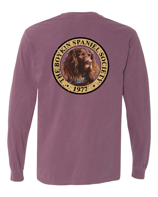 Boykin Spaniel Society Full Color Long Sleeve 100% Cotton Heavyweight Tee