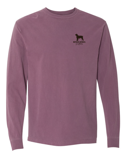 Boykin Spaniel Society Full Color Long Sleeve 100% Cotton Heavyweight Tee