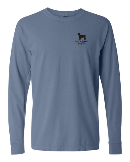 Boykin Spaniel Society Full Color Long Sleeve 100% Cotton Heavyweight Tee