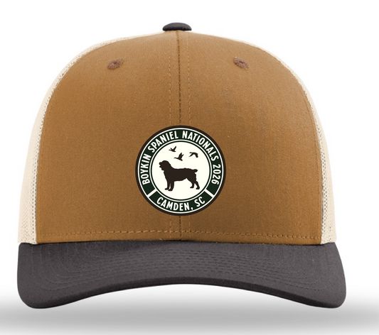 Pre-Order 2026 BSS Nationals Patch Hat - Richardson 112LTD Wheat/Birch/Slate Brown