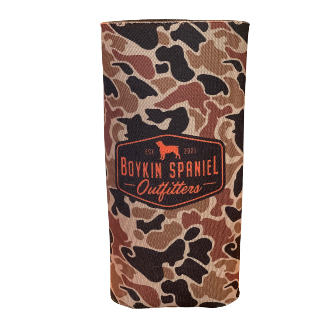 Boykin Spaniel Outfitters Slim Can Koozie - Camo