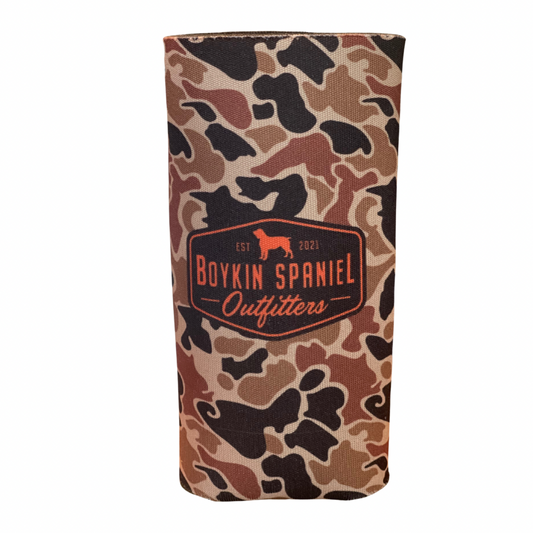 Boykin Spaniel Outfitters Slim Can Koozie - Camo