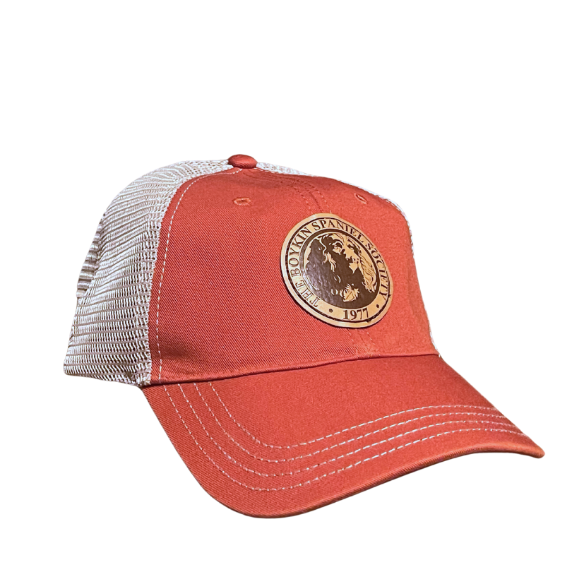 Richardson 111 Garment Washed Trucker with BSS Official Seal on Leather Patch - Nantucket Red/Khaki