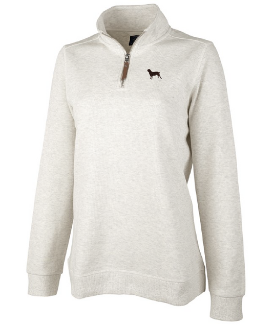 Women's Hudson Quarter Zip Pullover with Boykin Spaniel Society Official Silhouette