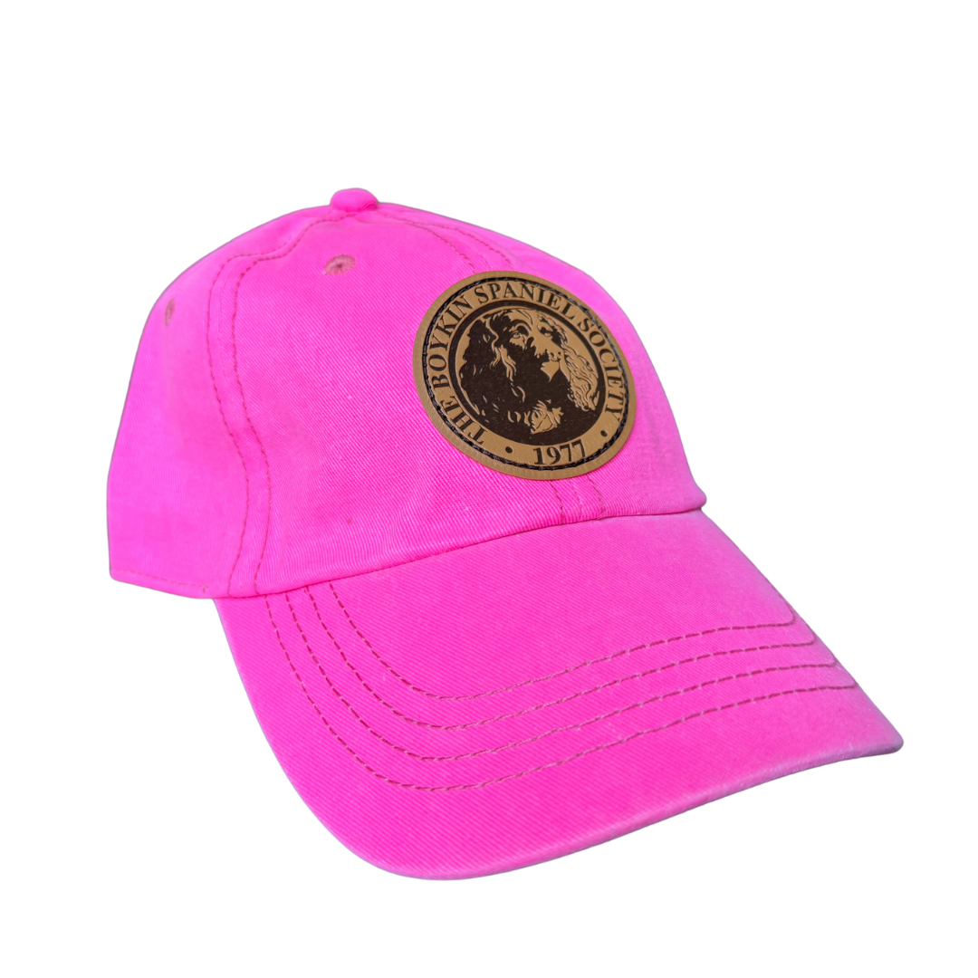 Youth Chino Washed Relaxed Hat – Boykin Spaniel Society Leather Patch