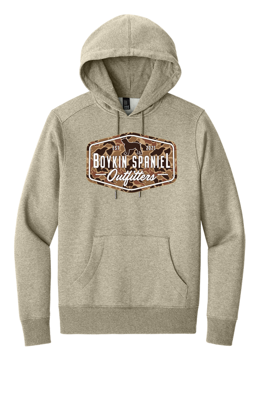 Original Duck Camo Badge Hoodie – Heathered Latte | Boykin Spaniel Outfitters