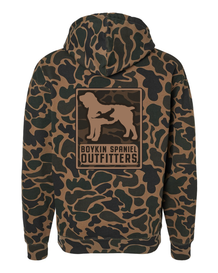 Boykin Spaniel Outfitters Duck Camo Hoodie – Premium Heavyweight Hunting Sweatshirt