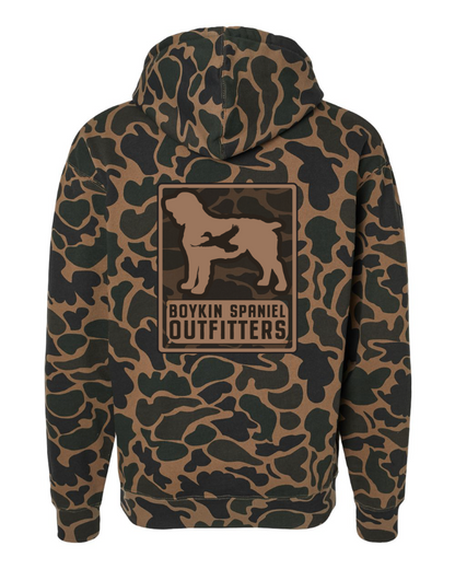 Boykin Spaniel Outfitters Duck Camo Hoodie – Premium Heavyweight Hunting Sweatshirt