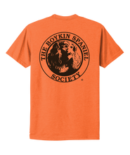 Load image into Gallery viewer, Orange Boykin Spaniel Society official logo t-shirt

