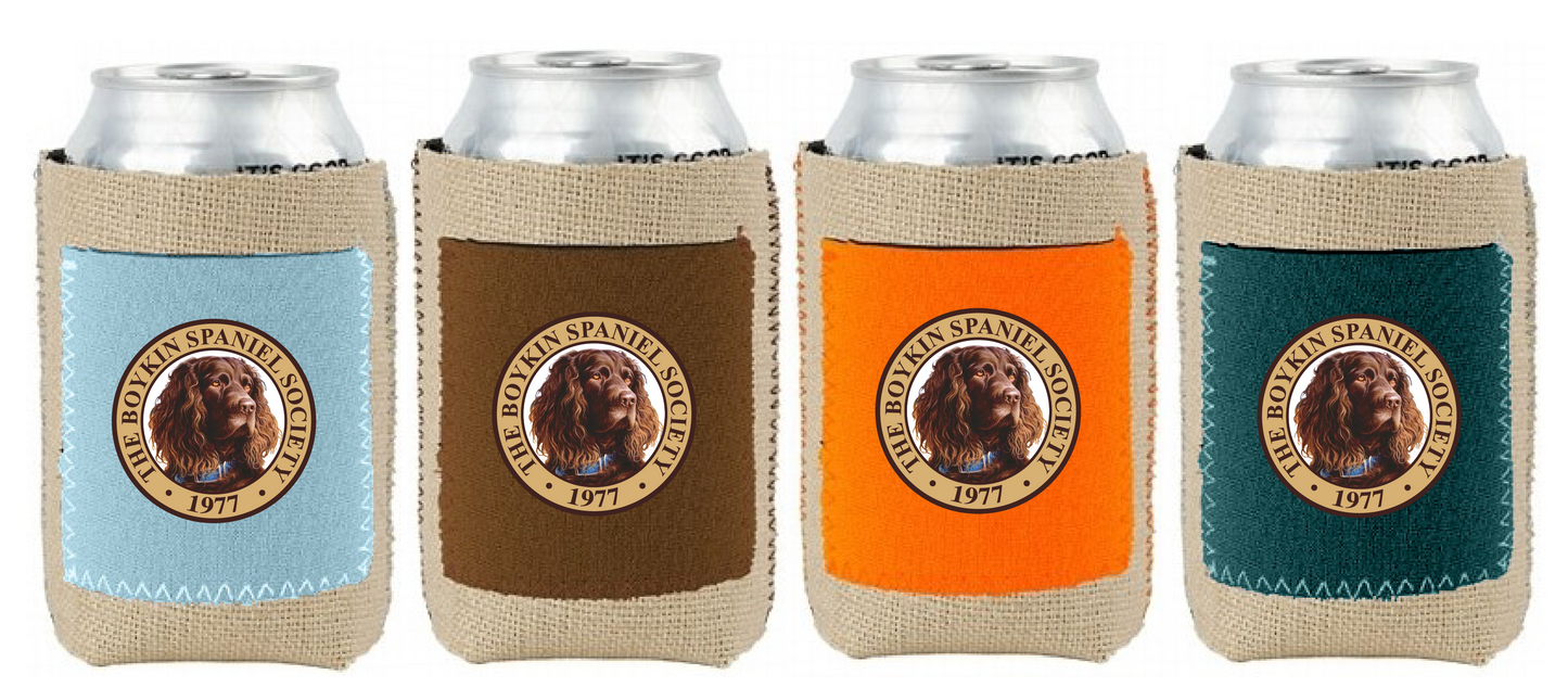 Burlap Koozie with Neoprene Pocket -  BSS Seal