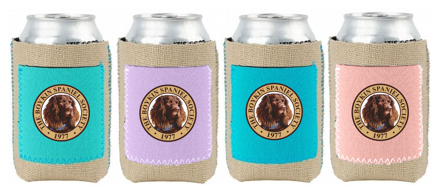Burlap Koozie with Neoprene Pocket -  BSS Seal
