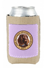 Load image into Gallery viewer, Burlap Koozie with Neoprene Pocket - Boykin Spaniel Society Official Seal (Pack of 4)
