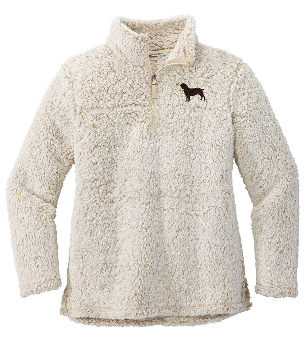 Ladies Cozy 1/4-Zip Fleece with Official Boykin Spaniel Society Silhouette