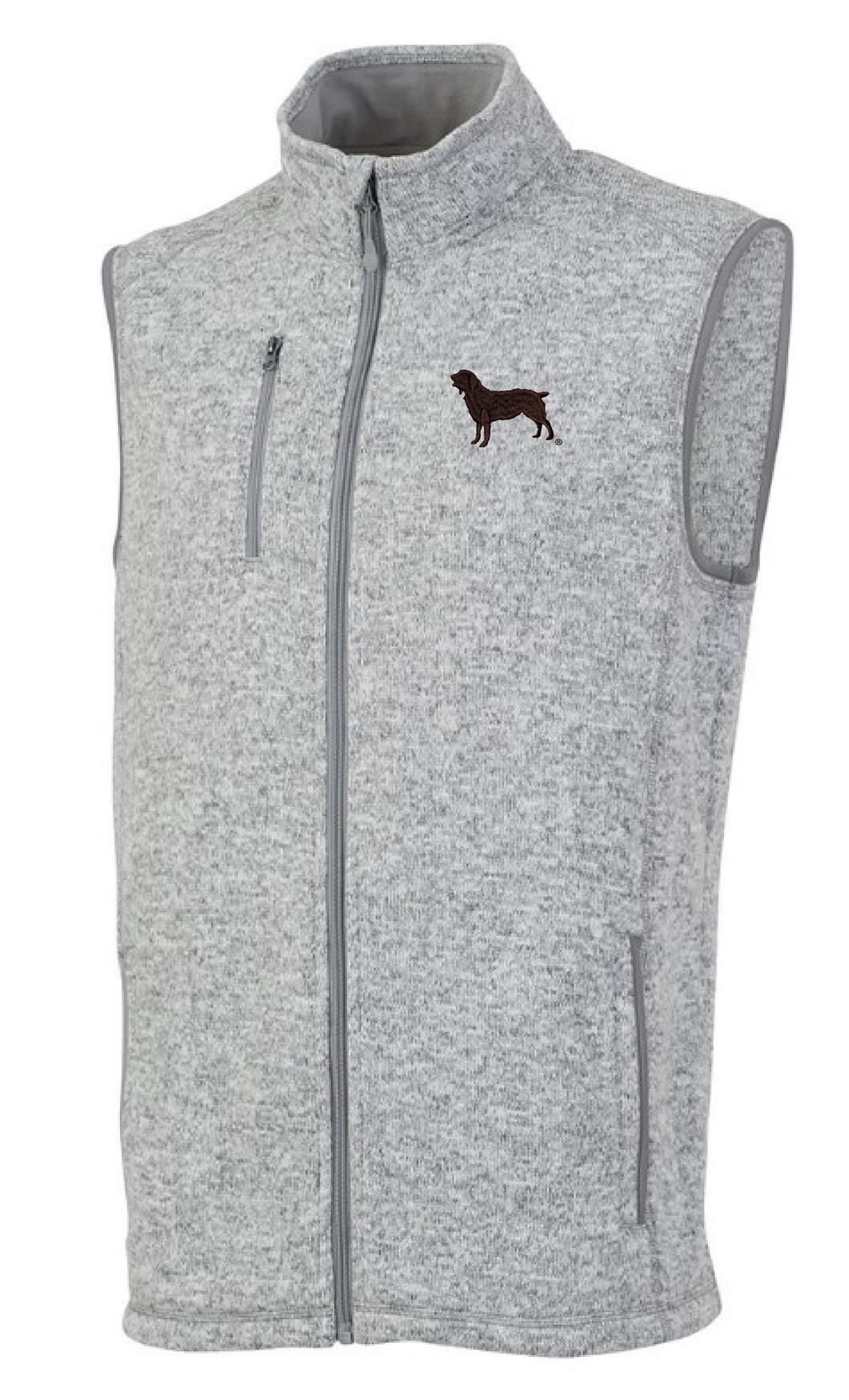 Men's Pacific Heathered Vest with Official Boykin Spaniel Society Silhouette (2 colors)