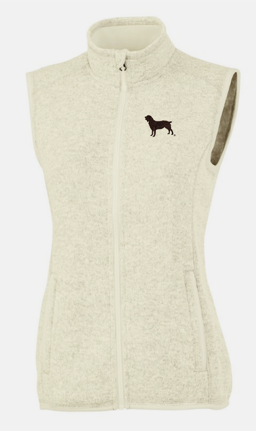 Womens Pacific Heathered Vest with Boykin Spaniel Society Official Silhouette (3 colors)