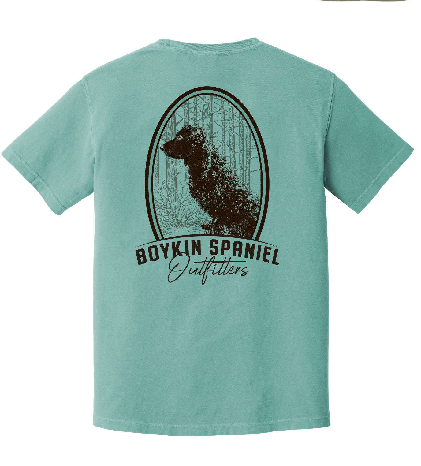 Short Sleeve T-Shirt Vintage Boykin 100% Heavy Weight Cotton Comfort Color (Sea Foam)